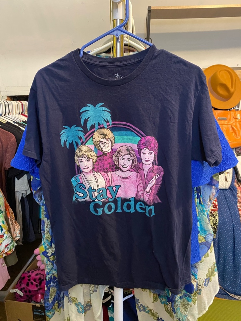 Stay Golden girls Graphic Tee - Navy Blue